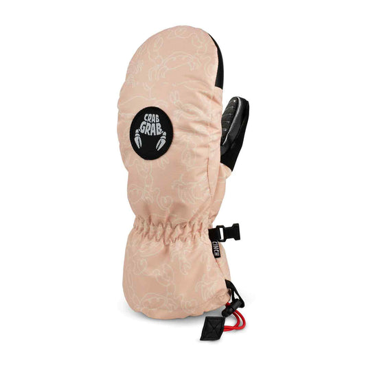 Crab Grab Clinch Youth Mitt Doodle Pink