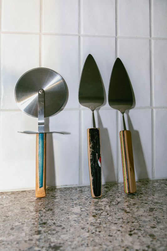 Pizza Cutter - recycled skateboard