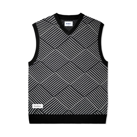 Butter Parquet Knit Vest Black
