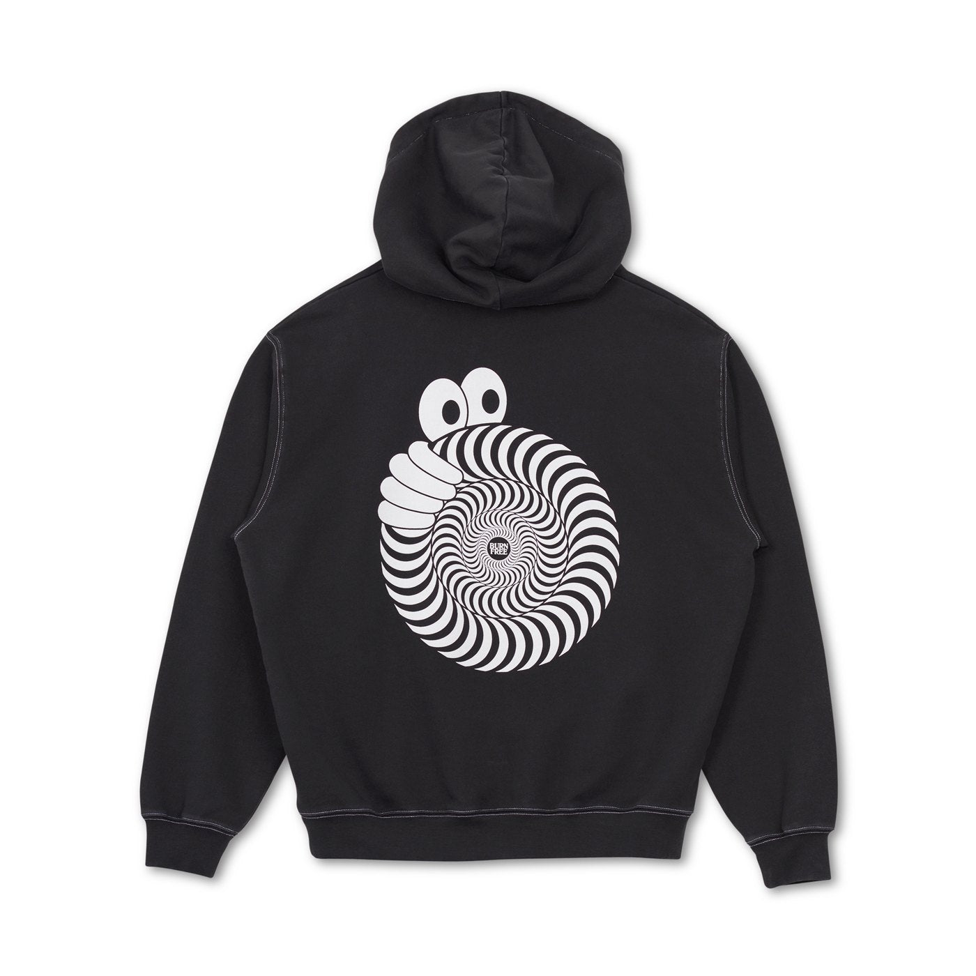 Last Resort X Spitfire Swirl Hoodie Washed Black