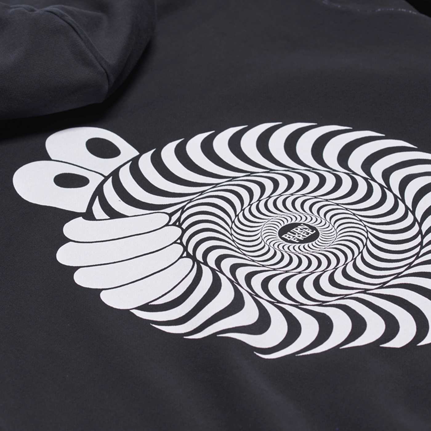 Last Resort X Spitfire Swirl Hoodie Washed Black