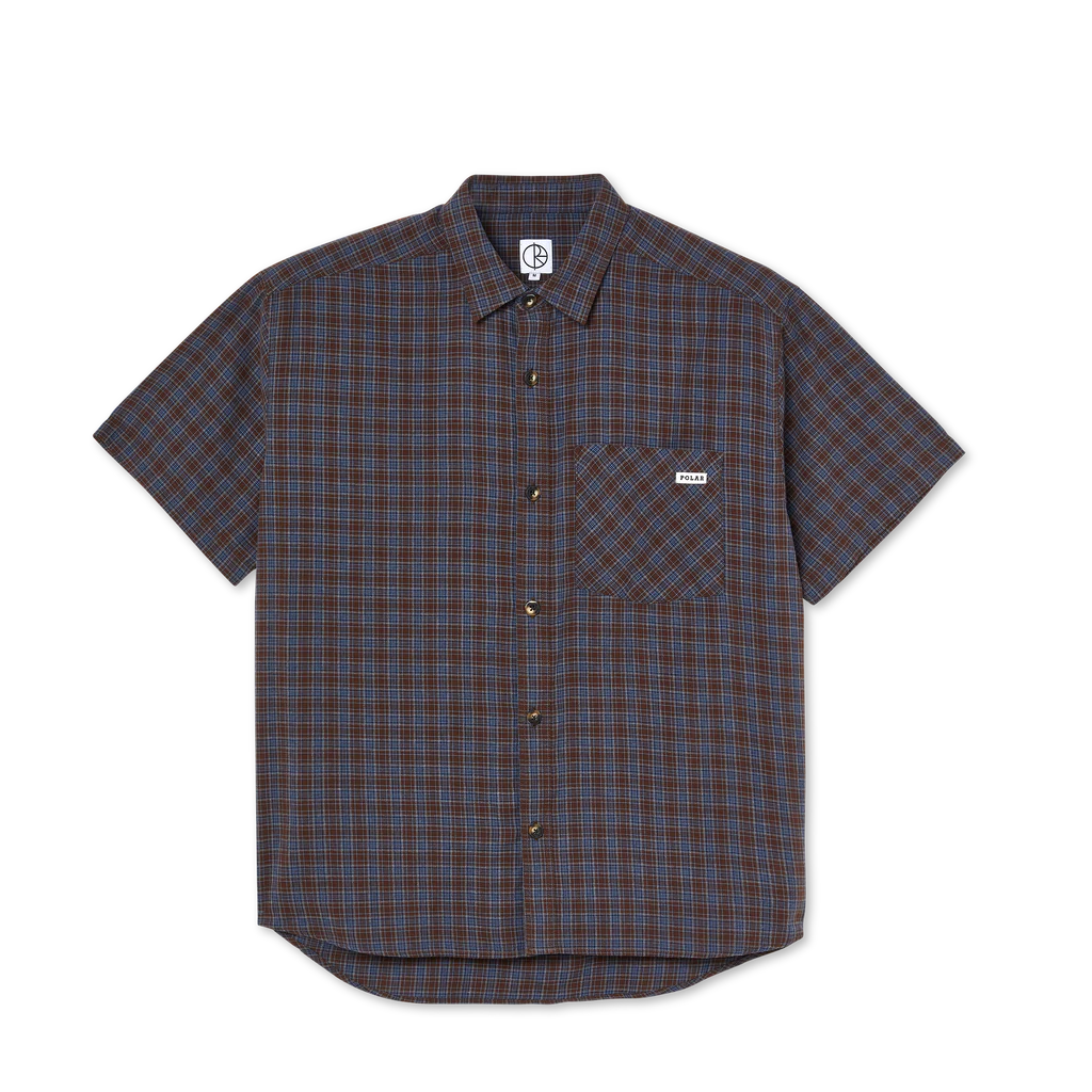 Polar Mitchell Poplin Shirt Brown/Blue