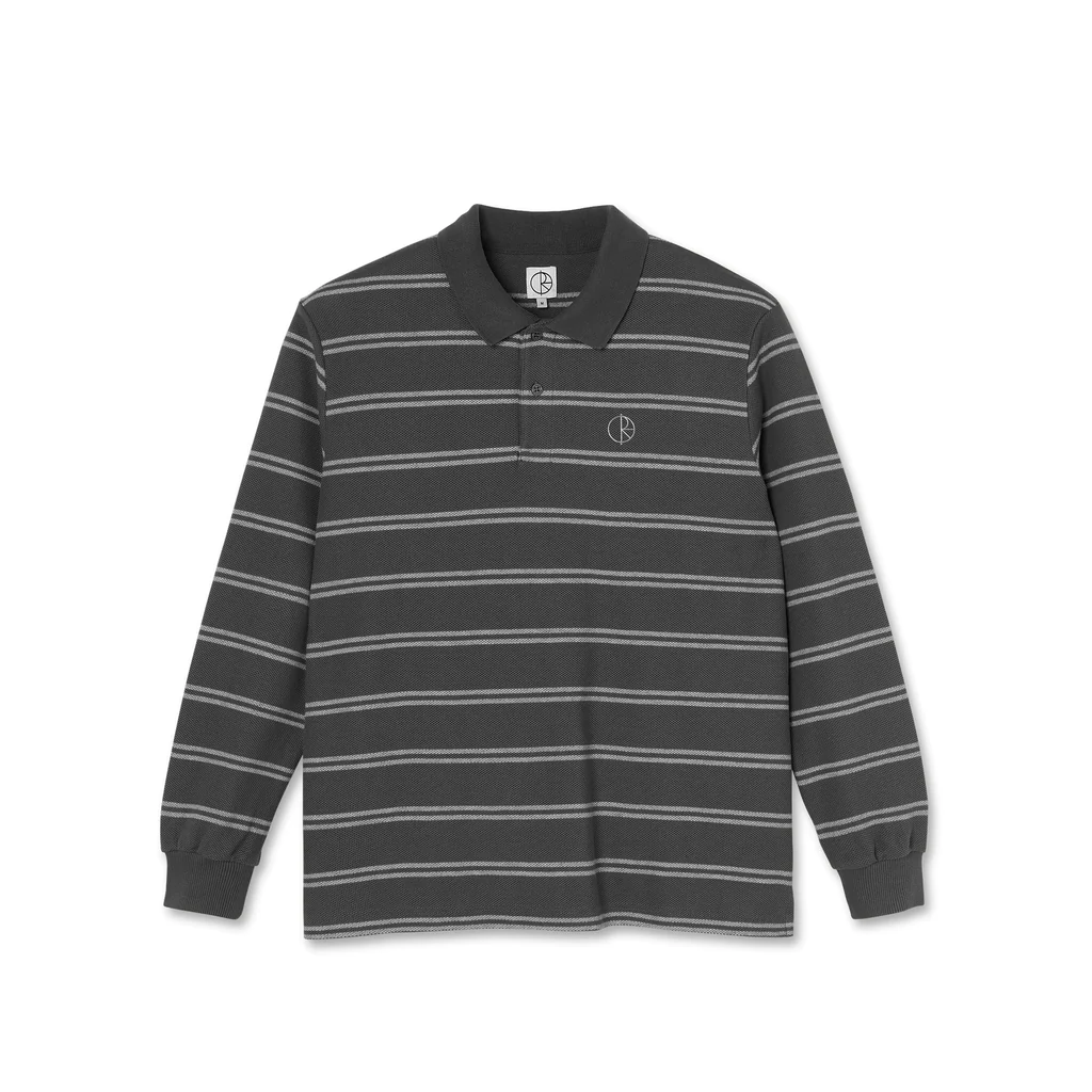 Polar Stripe Polo LS Graphite