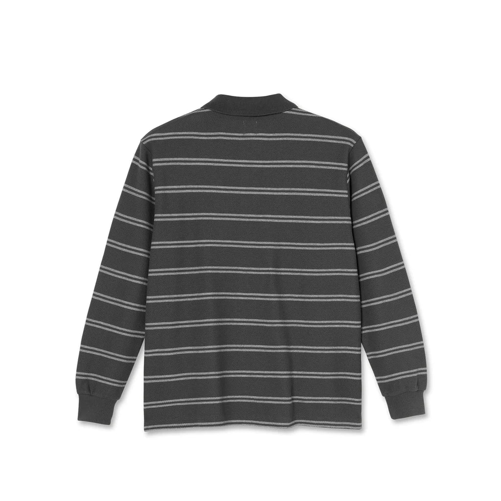 Polar Stripe Polo LS Graphite
