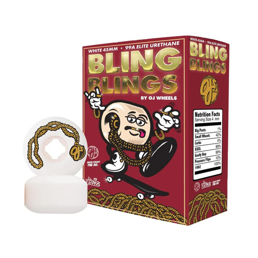 OJ Wheels Mini Chubbies (UK) Lil Bling Blings 99A White 45 MM