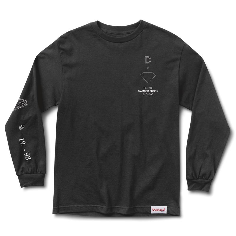 Diamond Intersect L/S Tee - Black