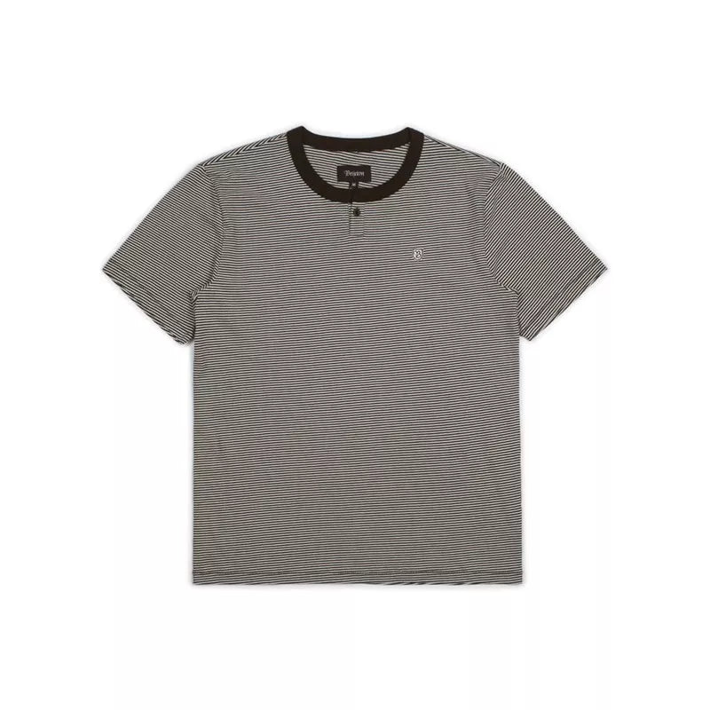 Brixton Toronto S/S Henley - Black/Bone