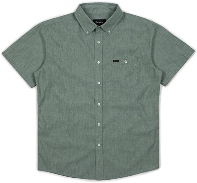 Brixton Central S/S WVN - Washed Chive