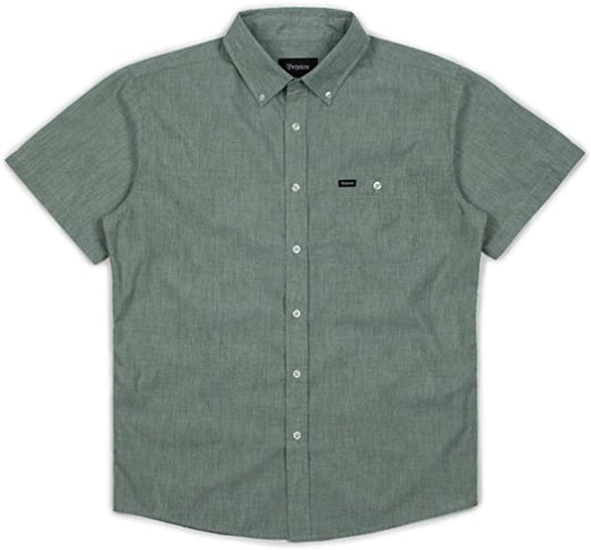 Brixton Central S/S WVN - Washed Chive