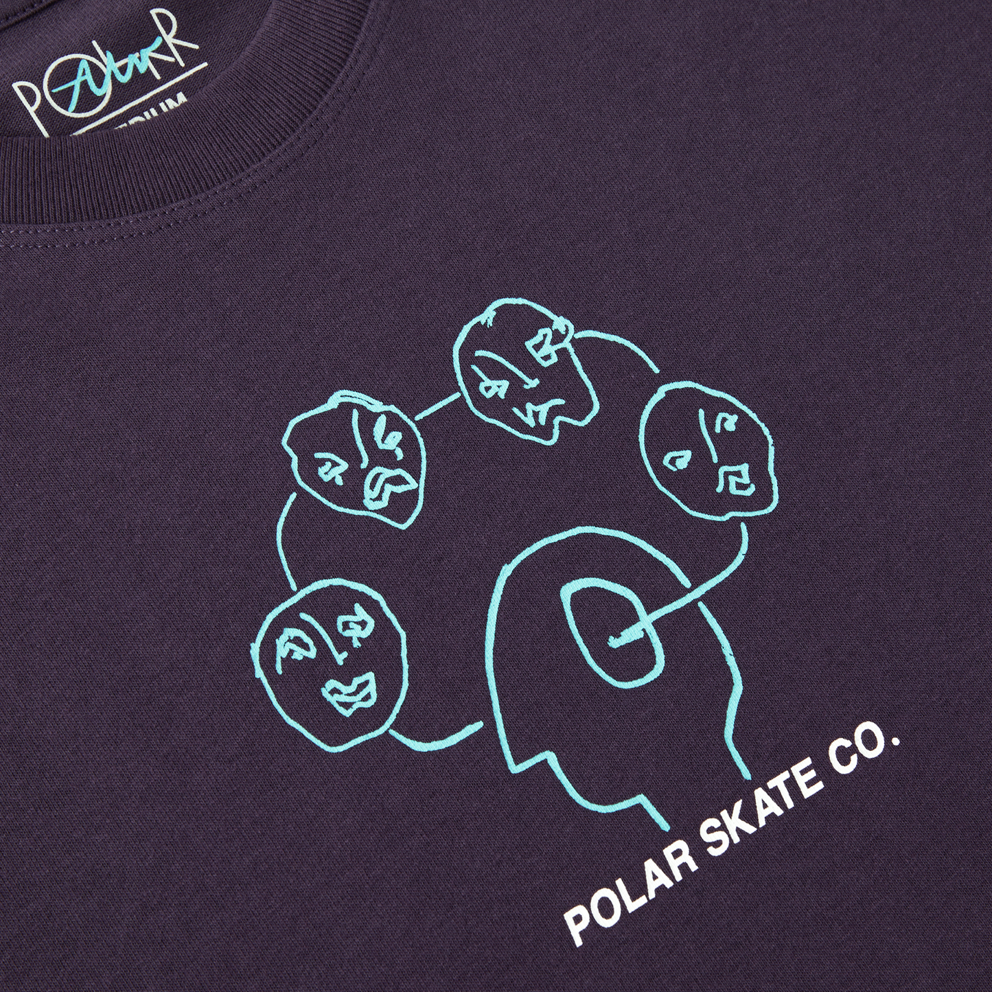 Polar Head Space Tee Dark Violet