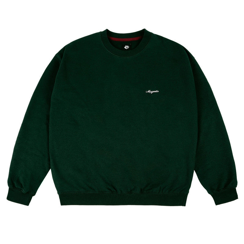 Magenta Cursive Crewneck - Navy