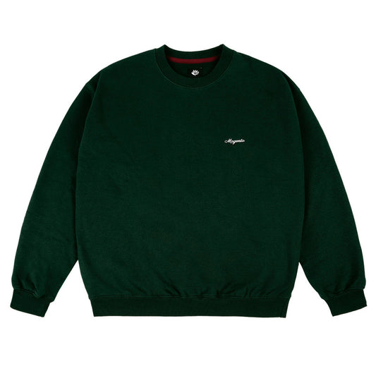 Magenta Cursive Crewneck - Navy