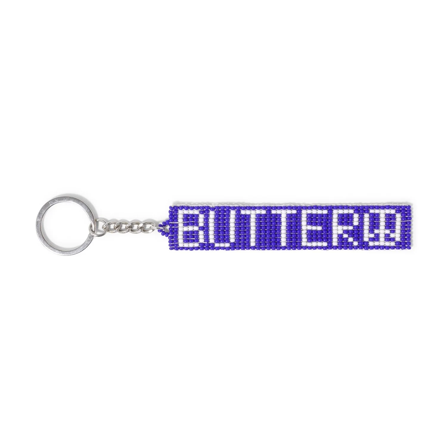 Butter Beaded Keychain Blue