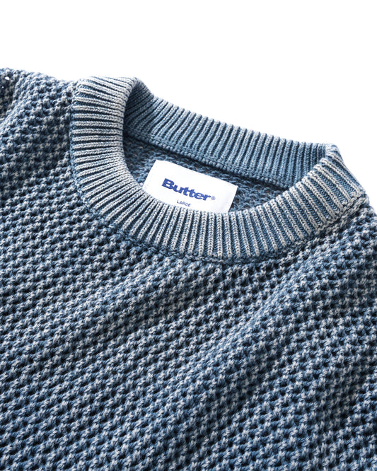 Butter Washed Knitted Sweater Navy